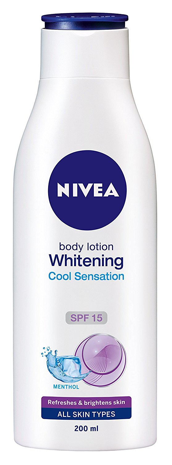 new nivea whitening and cooling body lotion has a 3 in 1 effect